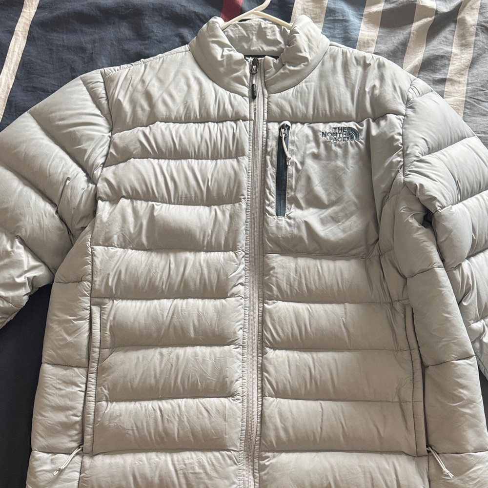 The North Face Light Gray puffer Jacket